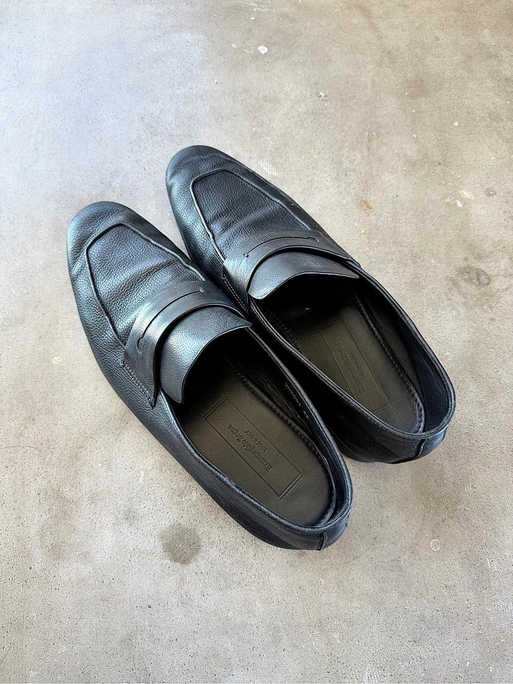 Ermenegildo Zegna L'Asola Penny Loafers Black